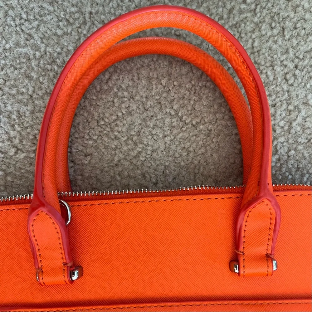 Zara Orange Monochrome City Satchel Bag